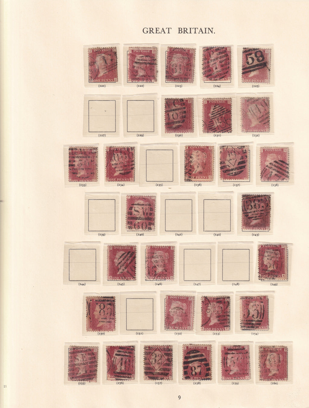 1841 - 1870 Queen Victoria Collection on Original Windsor Leaves SG 8 - 56
