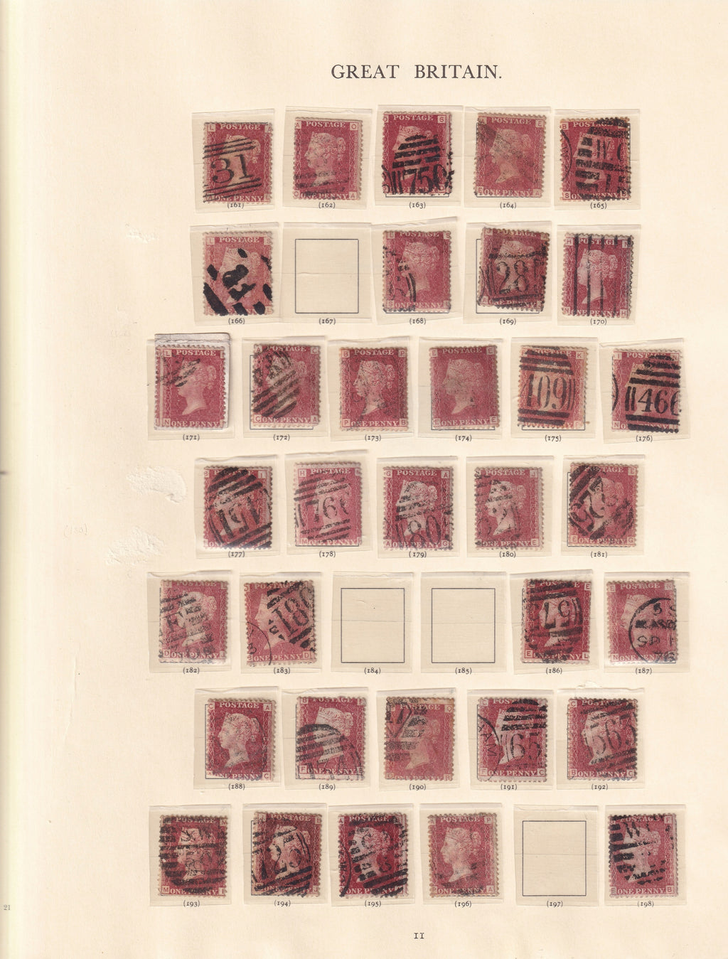 1841 - 1870 Queen Victoria Collection on Original Windsor Leaves SG 8 - 56