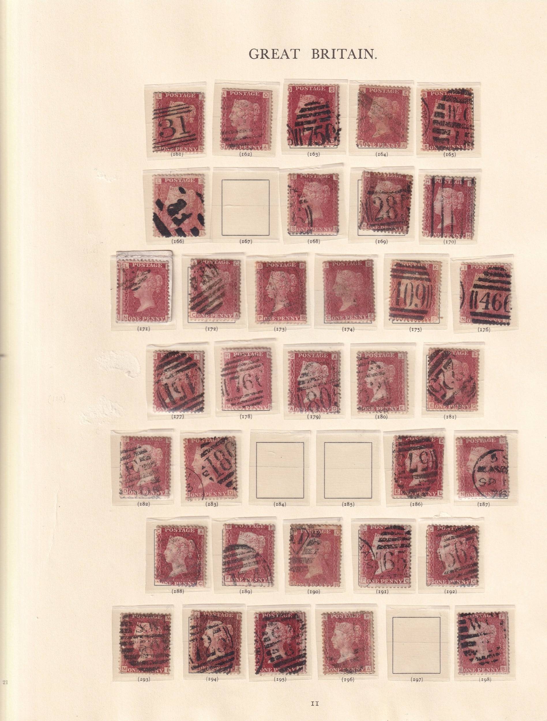 1841 - 1870 Queen Victoria Collection on Original Windsor Leaves SG 8 - 56