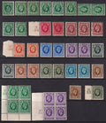 GB 1934–36 George V Photogravure Mint Selection & Control Blocks
