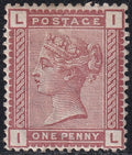 1880 1d Venetian Red Mounted Mint with Printing Flaw