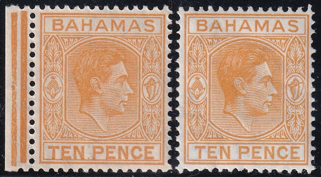 Bahamas 1946 10d TEN.PENCE Variety Unmounted Mint SG 154c