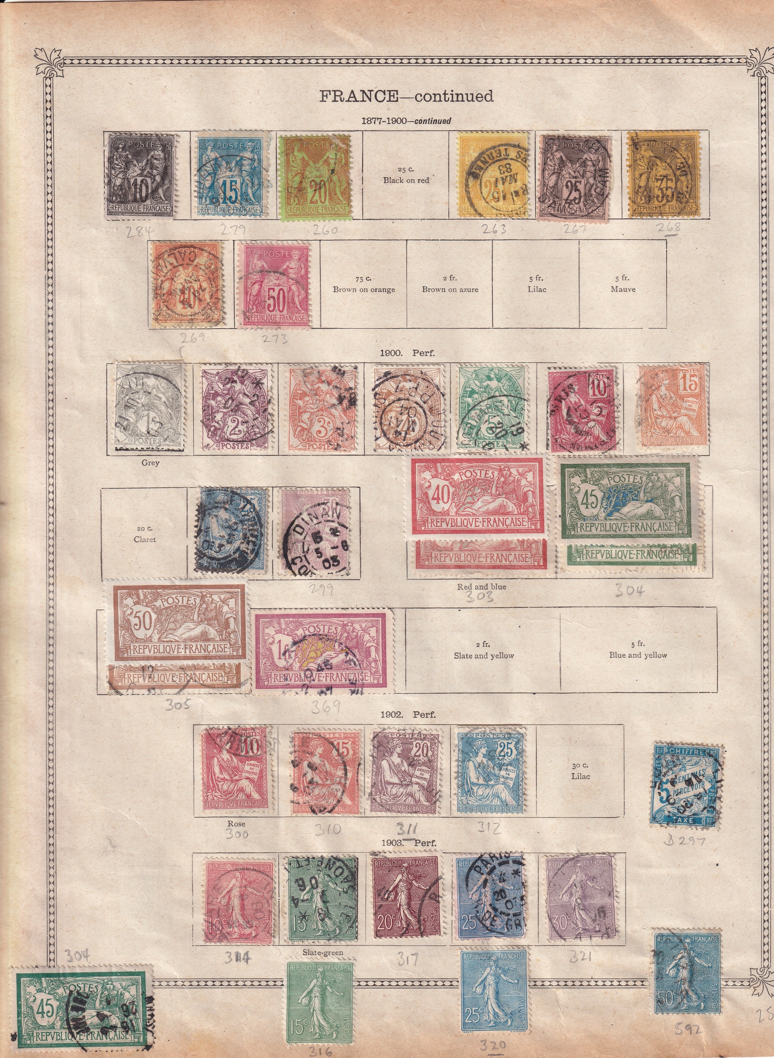 France and French Colonies 1849-1906 Used Collection Accumulation
