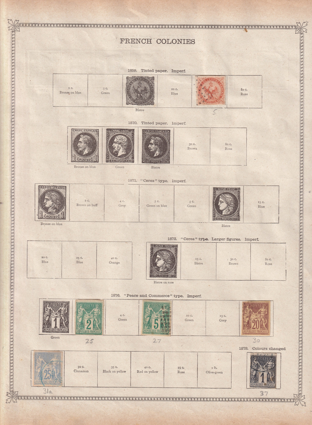 France and French Colonies 1849-1906 Used Collection Accumulation