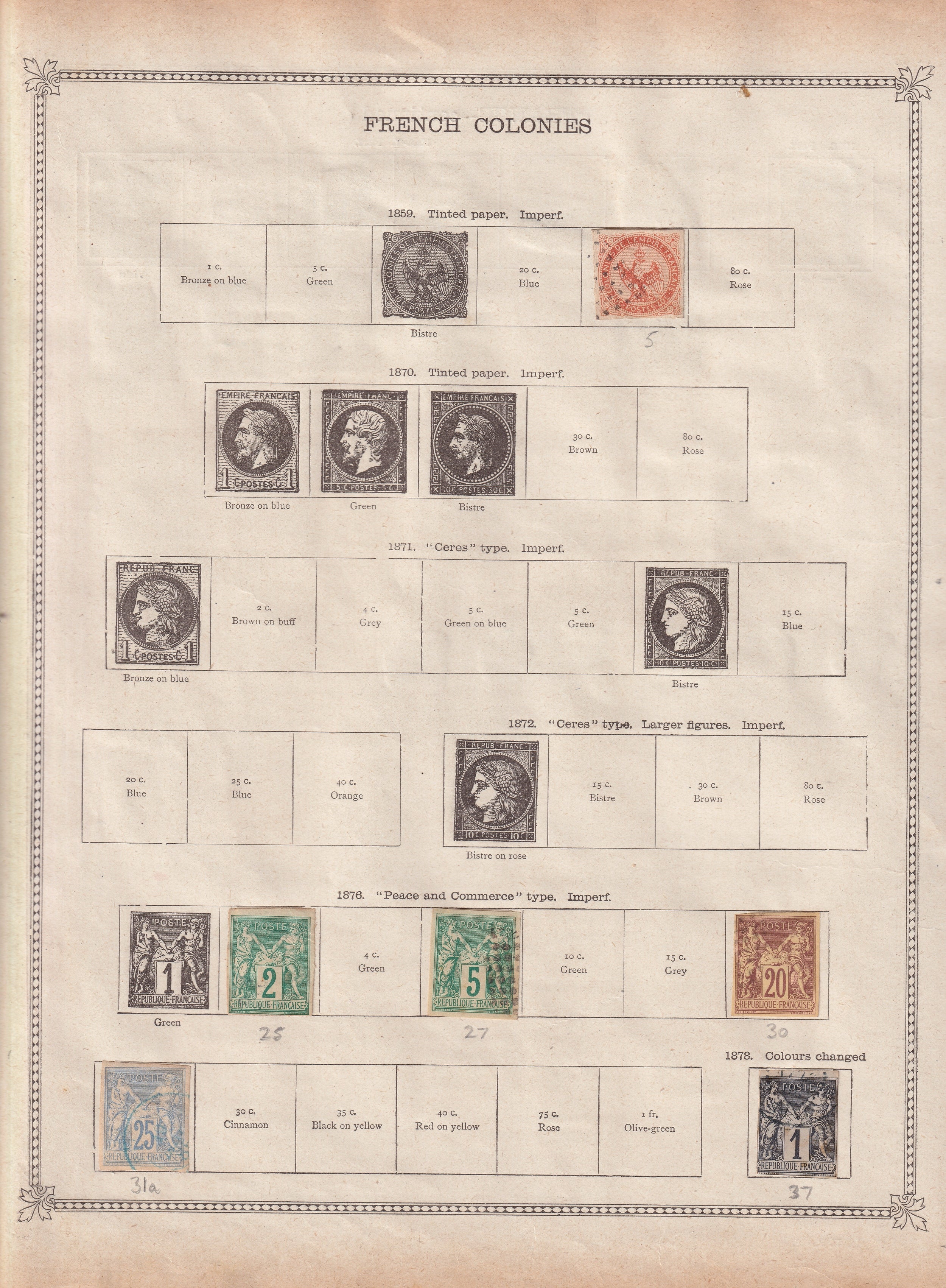 France and French Colonies 1849-1906 Used Collection Accumulation