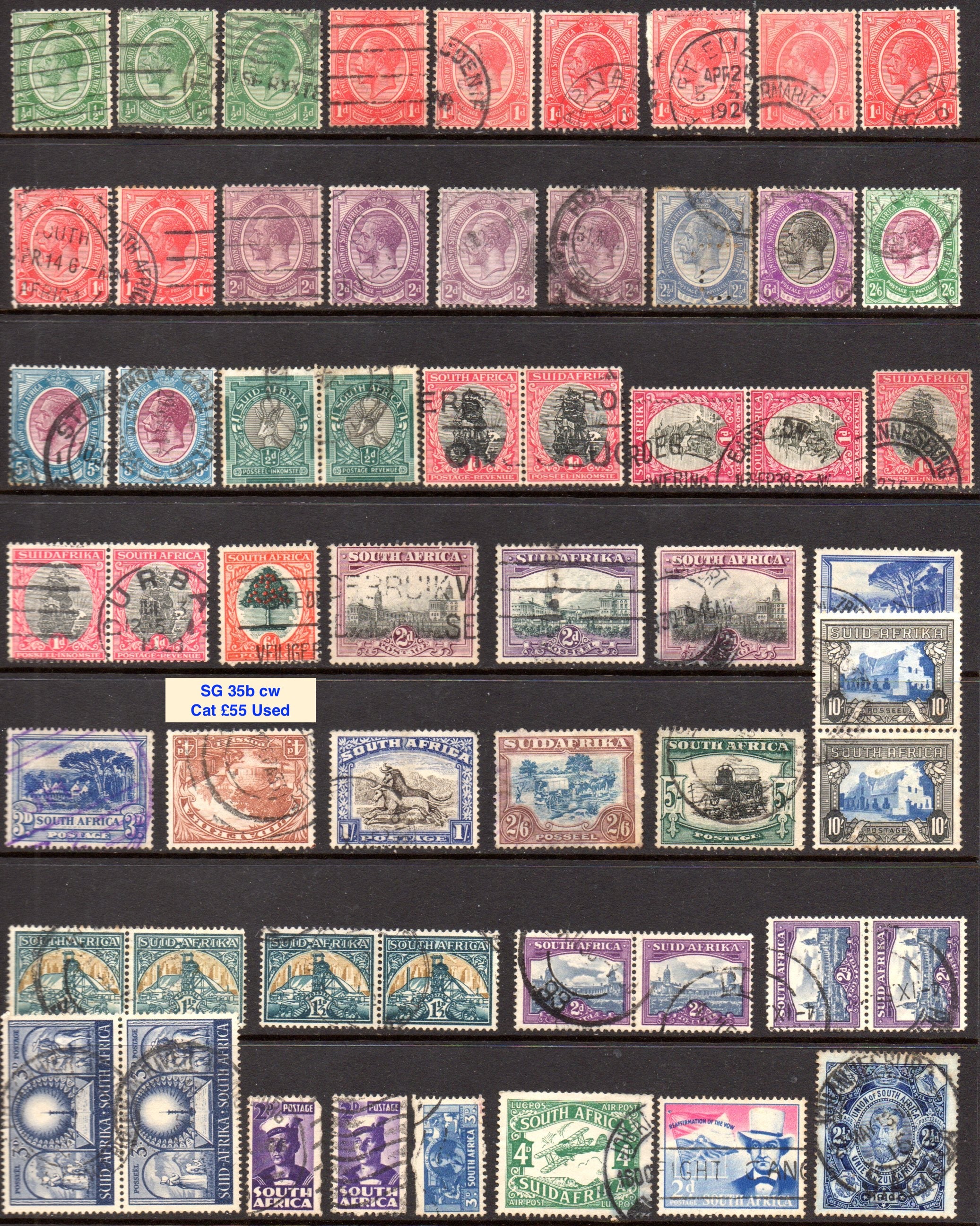 South Africa 1880s Onwards Selection of Used Values to 10s