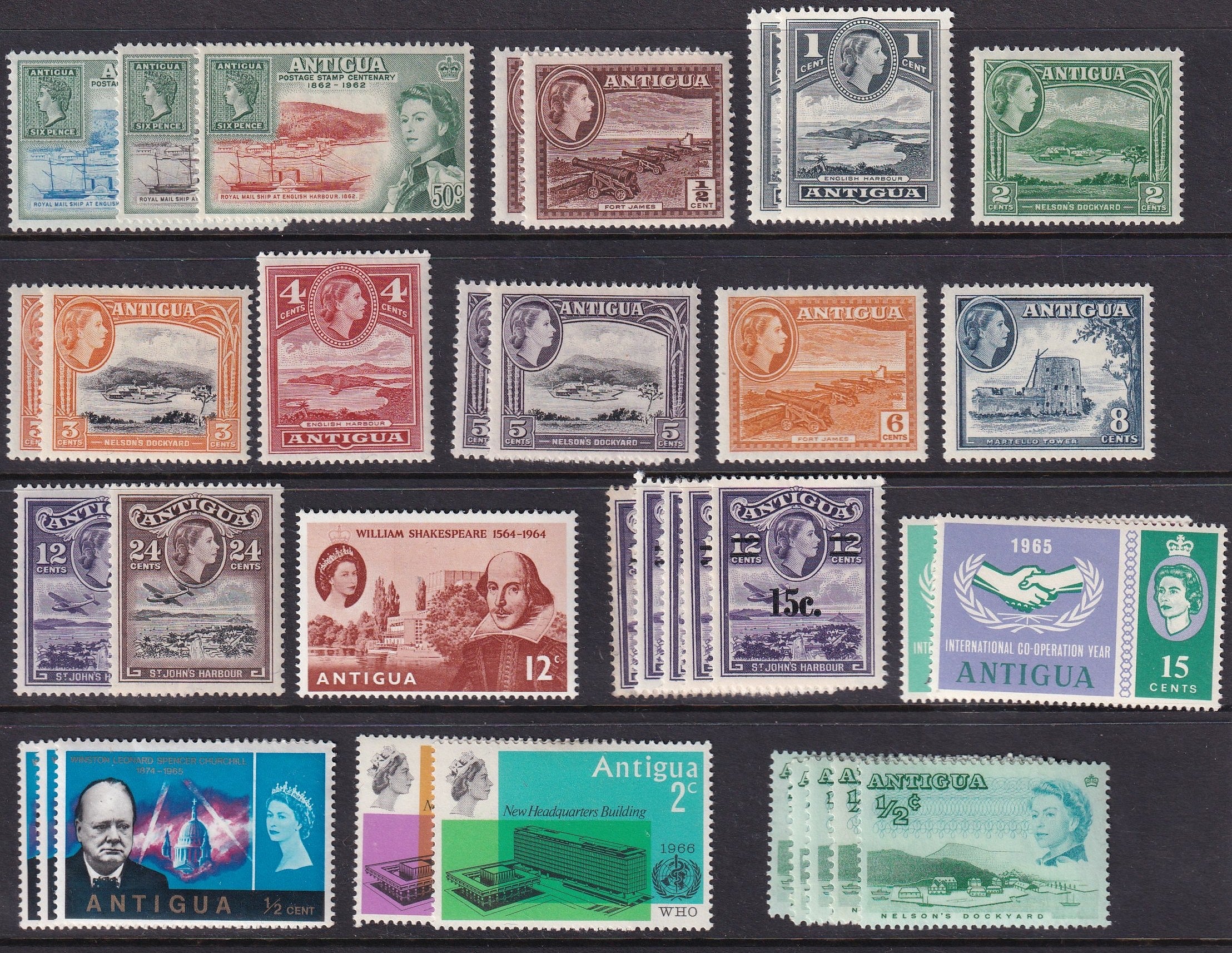 Antigua 1882 Onwards Unmounted Mint and Mounted Mint Collection to $5