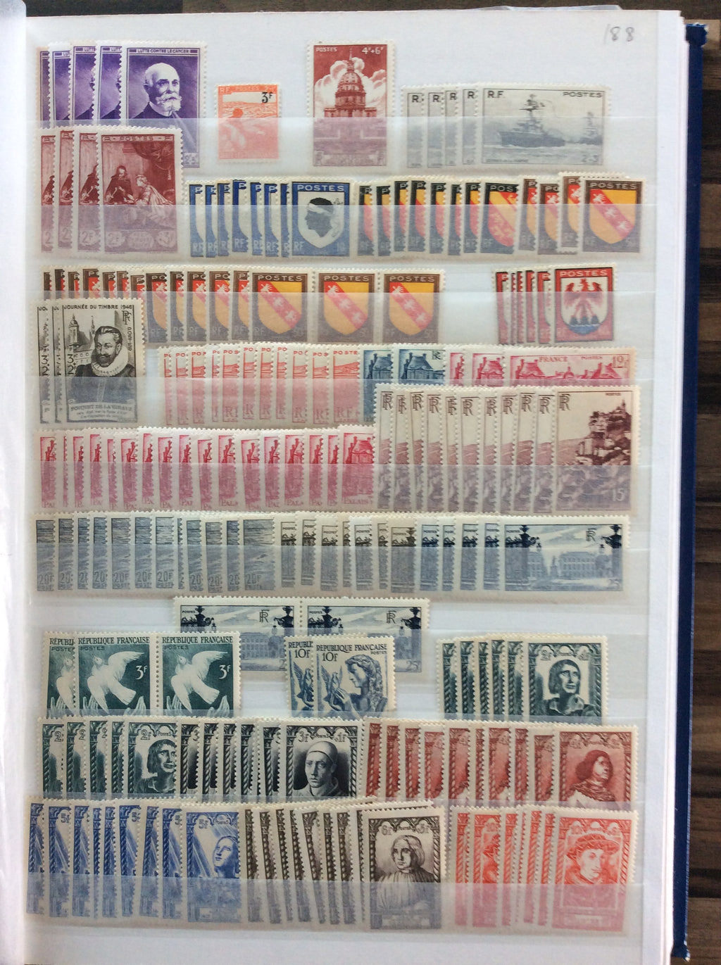 France Stamps Collection 2200+ Unmounted Mint 1903 -1960s Including Sets 2.1kg