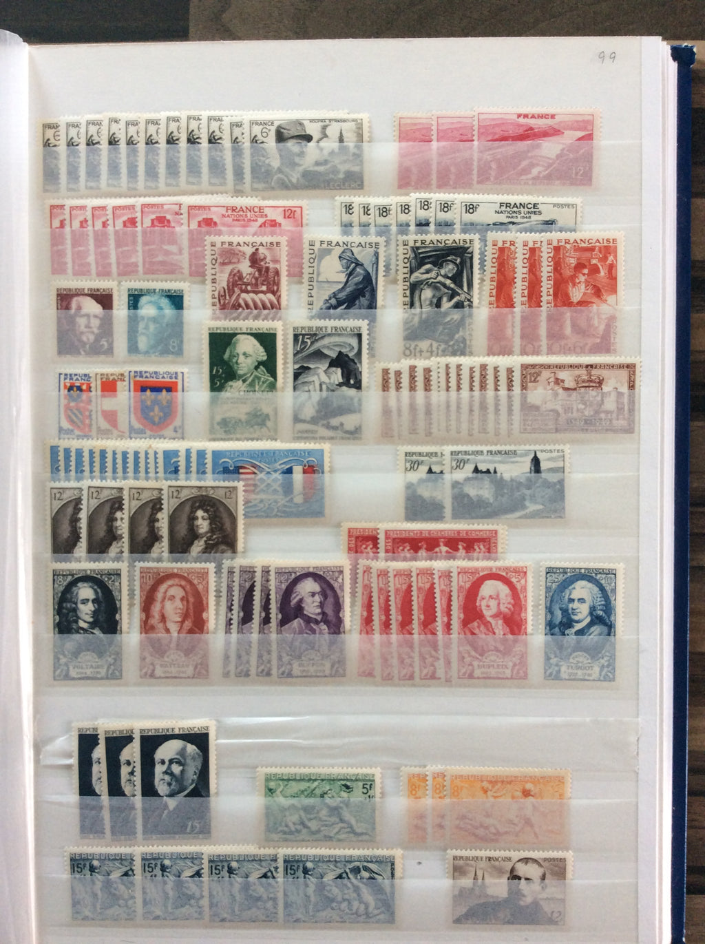 France Stamps Collection 2200+ Unmounted Mint 1903 -1960s Including Sets 2.1kg