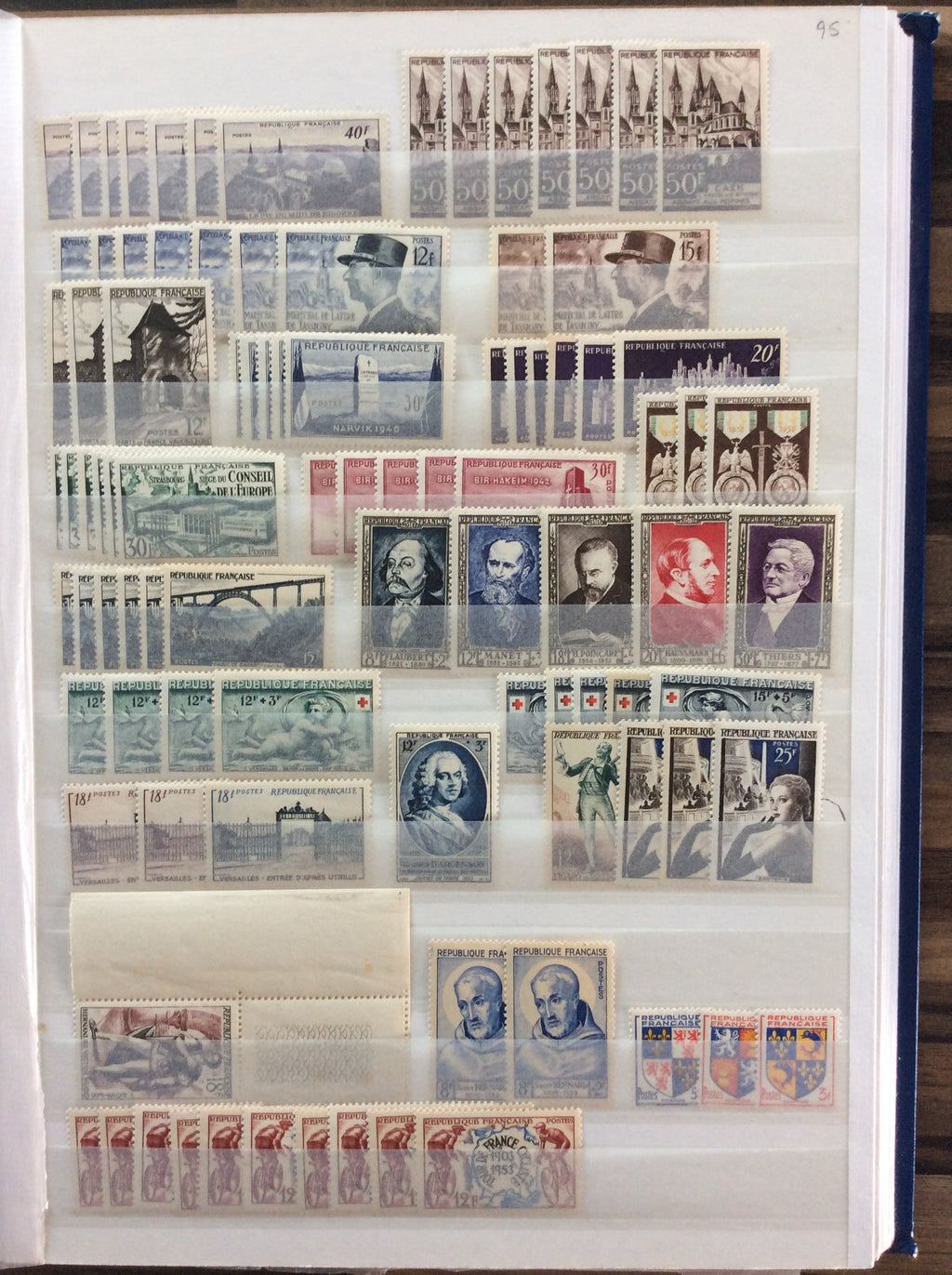 France Stamps Collection 2200+ Unmounted Mint 1903 -1960s Including Sets 2.1kg