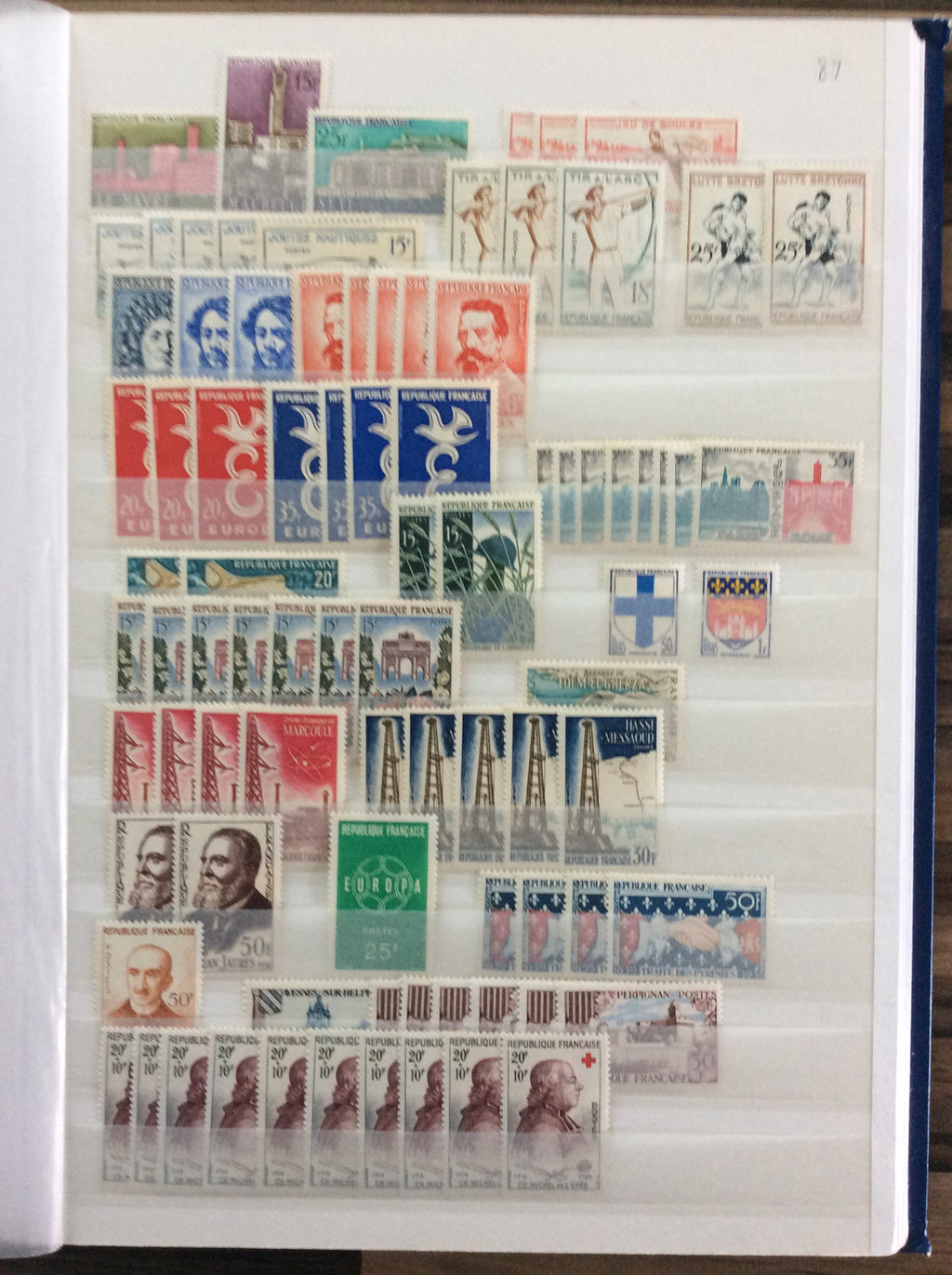 France Stamps Collection 2200+ Unmounted Mint 1903 -1960s Including Sets 2.1kg
