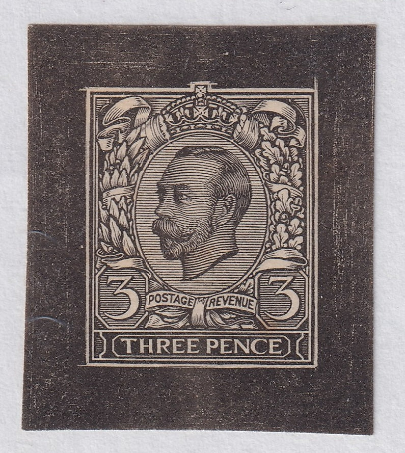 GB 3d Proof of Unissued Value Shaded Background to Head in Black
