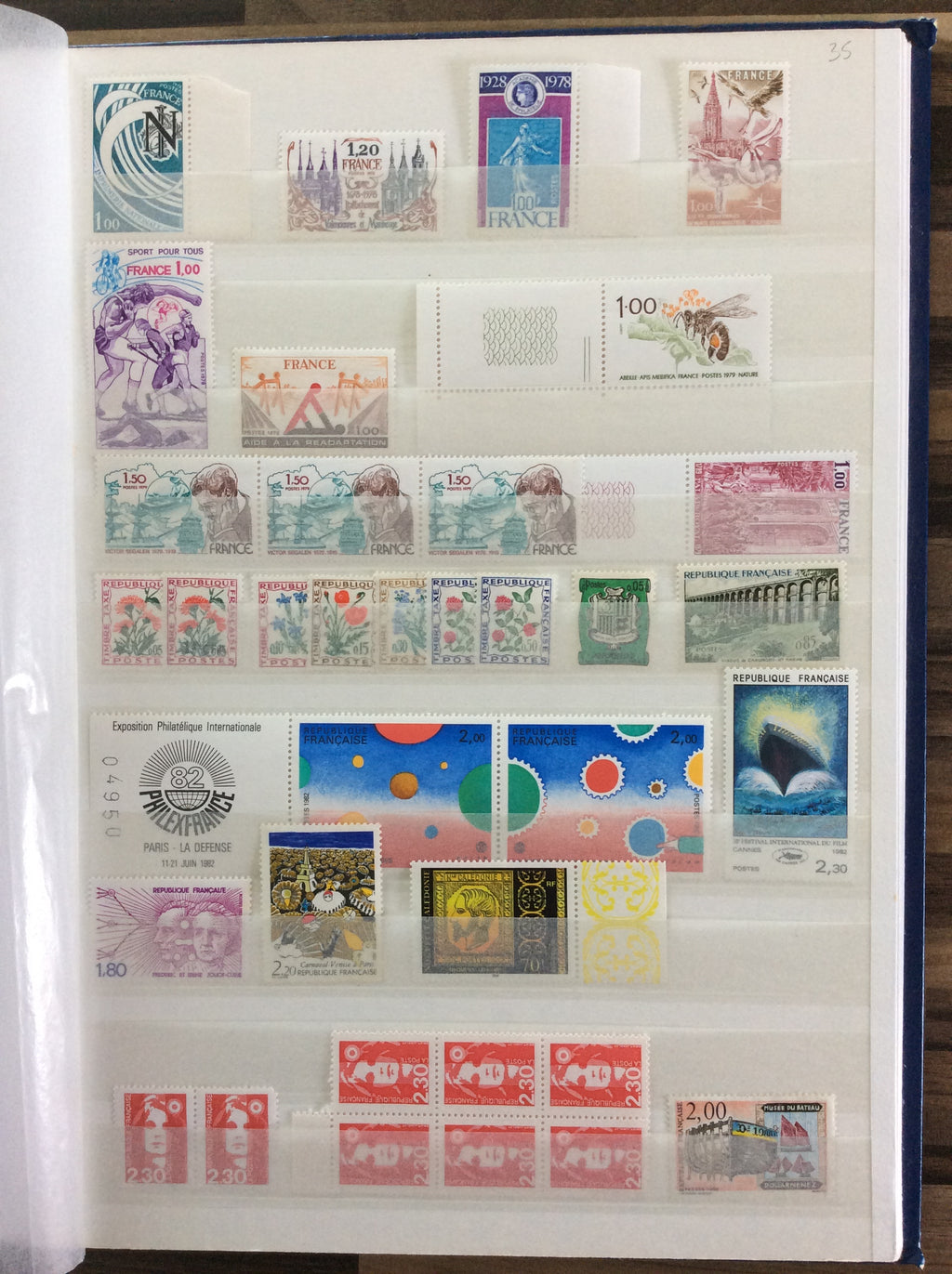 France Stamps Collection 2200+ Unmounted Mint 1903 -1960s Including Sets 2.1kg