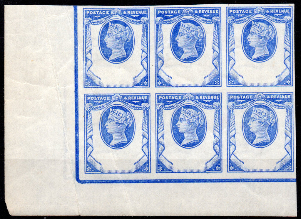 GB 1887 1½d Reply Paid Essay Block of Six Unmounted Mint